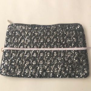 Julep large cosmetic sequin bag